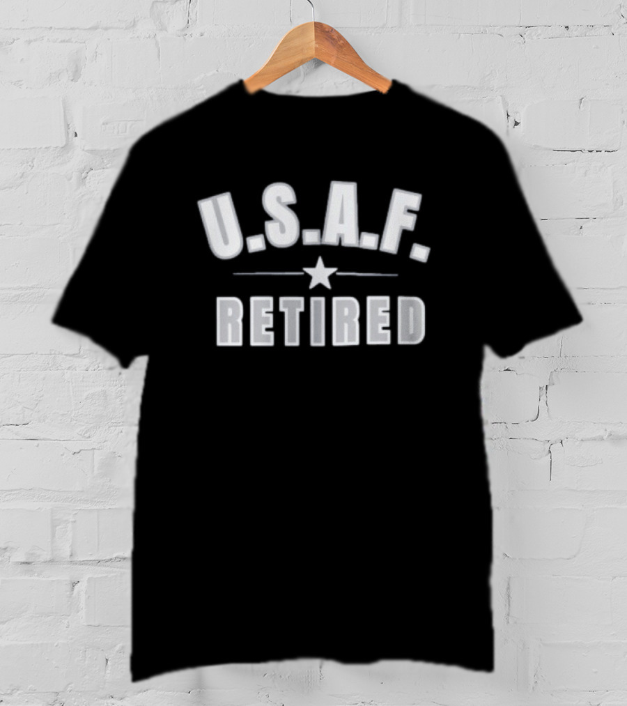 U.S.A.F. Retired Military Veteran Tribute Star T-Shirt