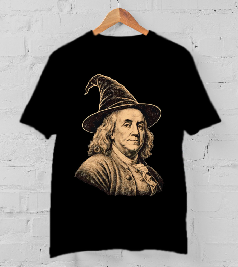 Wizard Benjamin Franklin Witch Hat T-Shirt