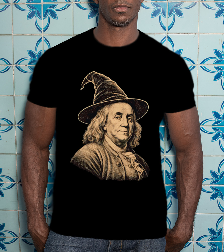 Wizard Benjamin Franklin Witch Hat T-Shirt