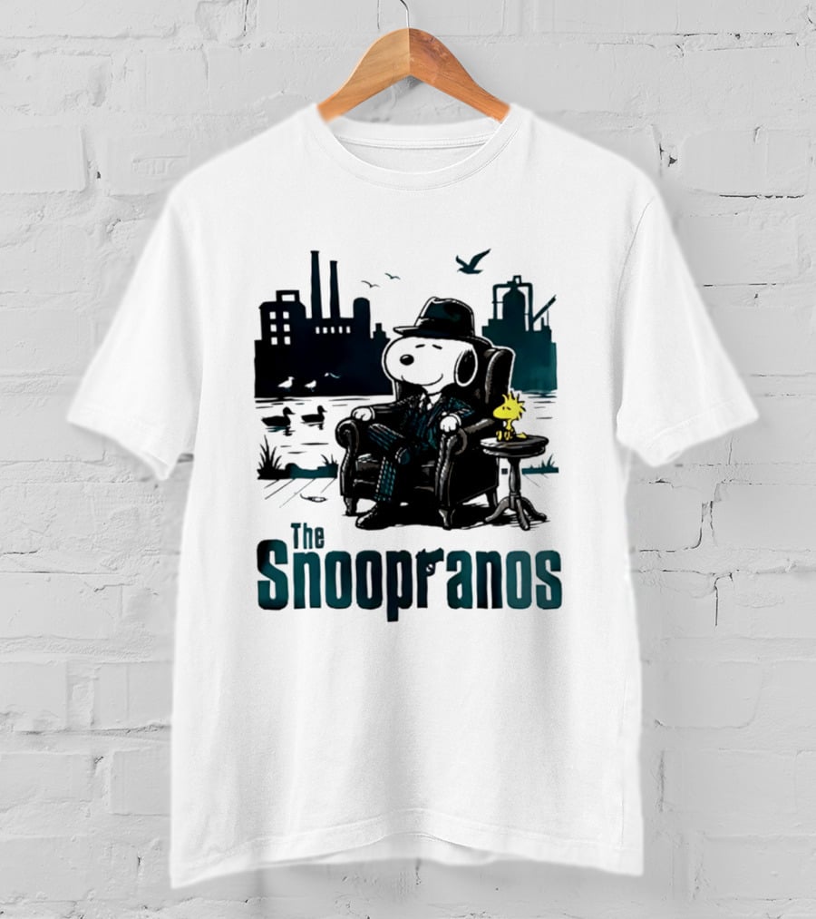 The Snoopranos Peanuts Snoopy Woodstock Mafia Scene T-Shirt