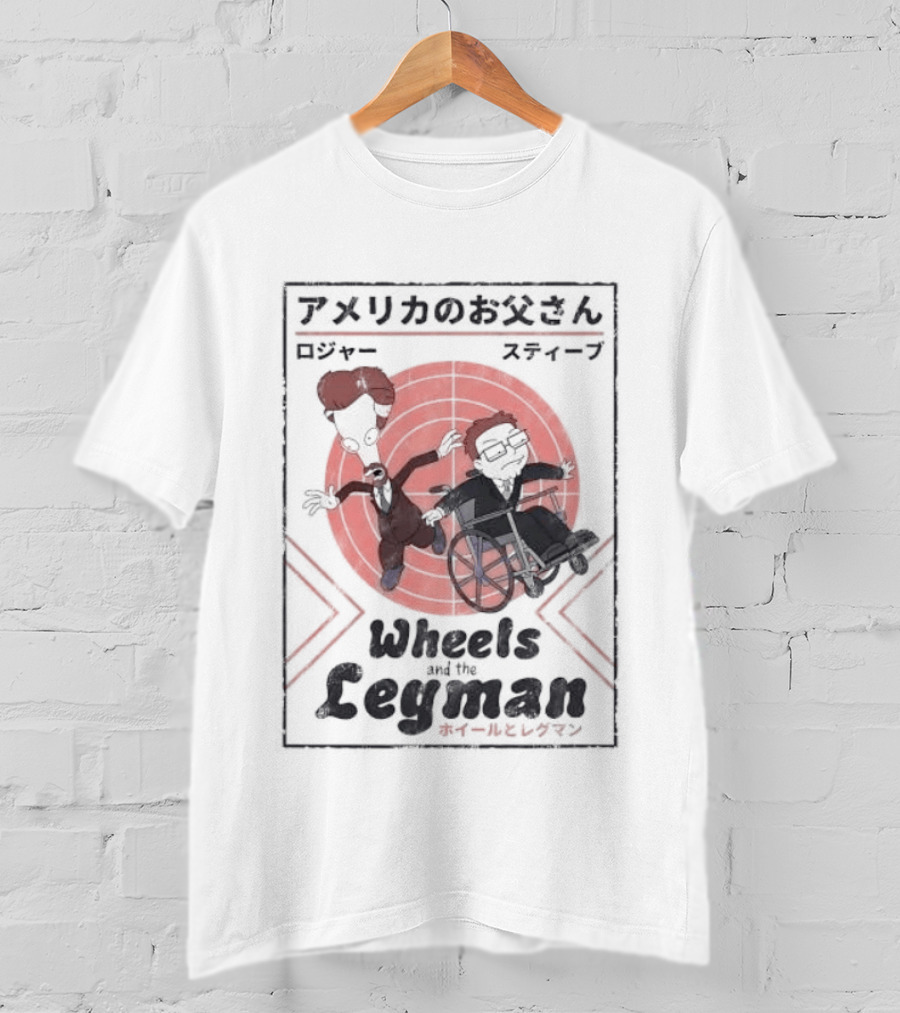 Wheels And The Legman Japanese Retro Style Characters T-Shirt