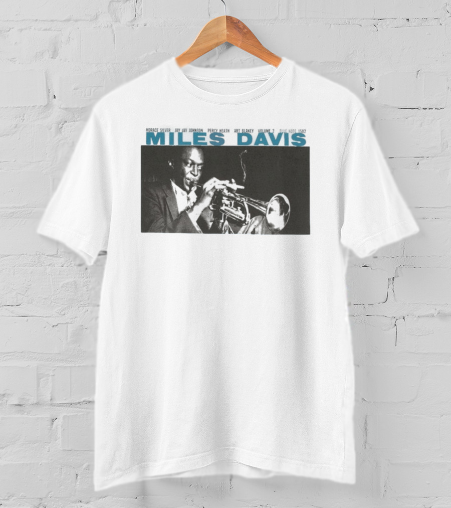Miles Davis Volume 2 Jazz Horace Silver JJ Johnson Black And White Album Cover T-Shirt