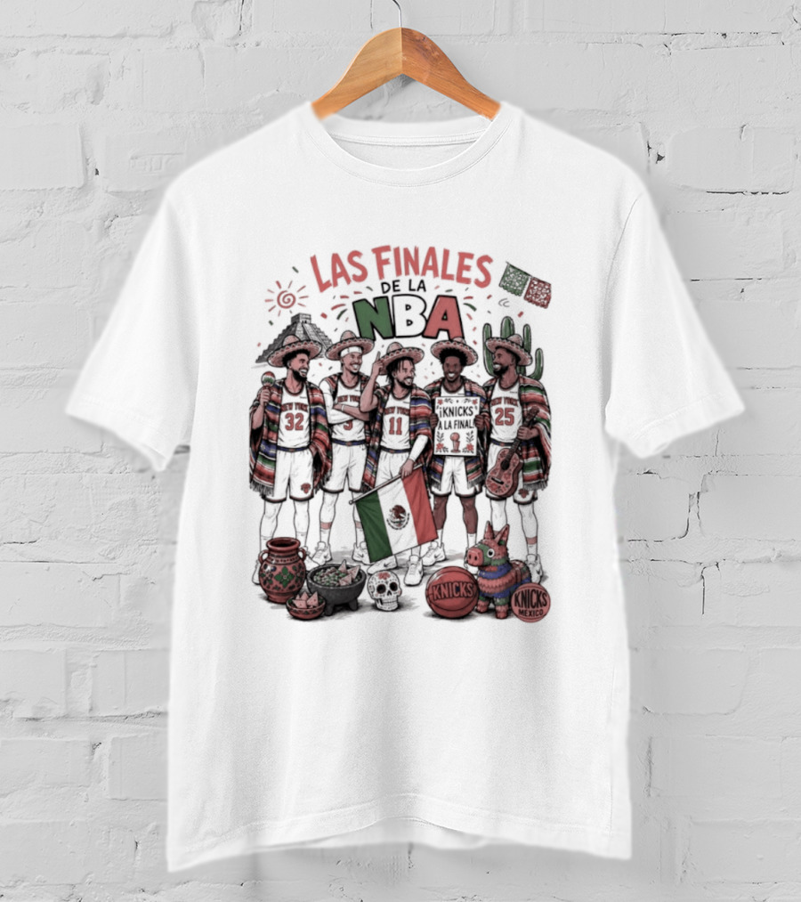 Las Finales De La NBA New York Knicks Mexico Heritage Celebration T-Shirt