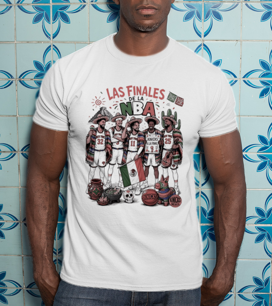 Las Finales De La NBA New York Knicks Mexico Heritage Celebration T-Shirt