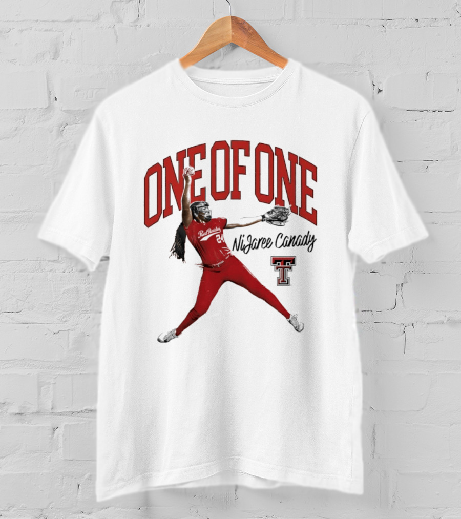 One Of One NiJaree Canady Texas Tech Red Raiders Softball T-Shirt