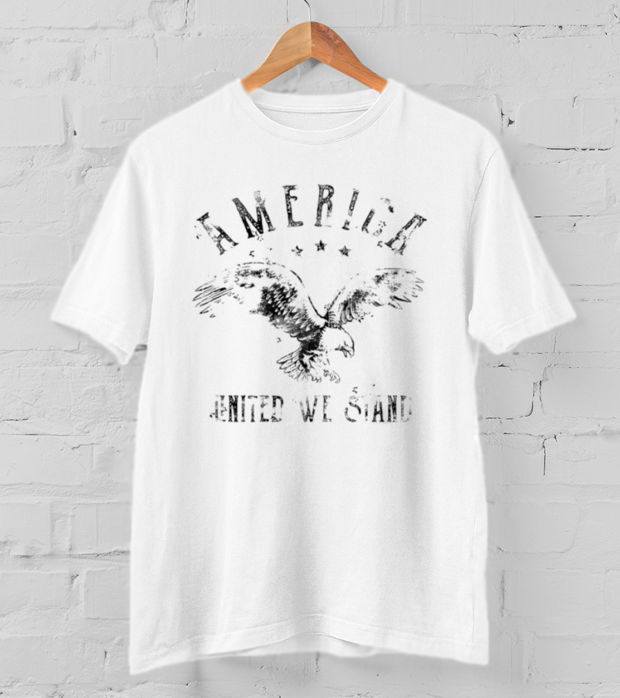 America United We Stand Bald Eagle T-Shirt