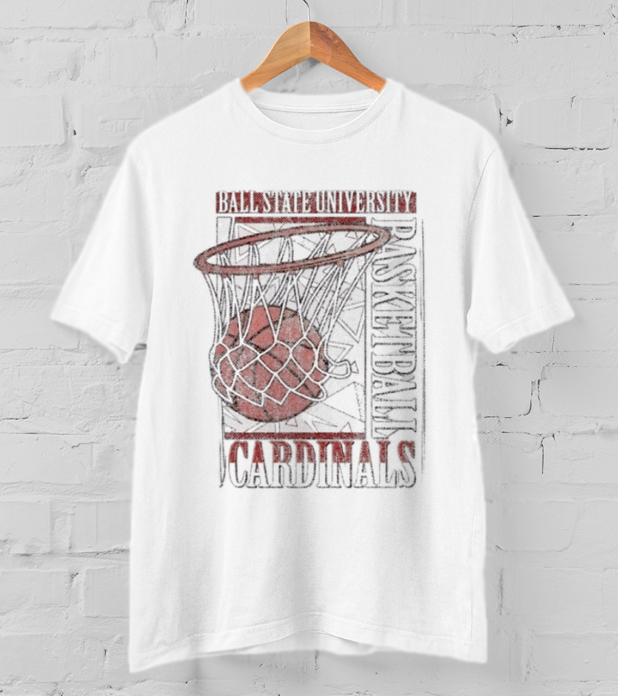 Ball State University Basketball Cardinals Hoops Team Spirit T-Shirt
