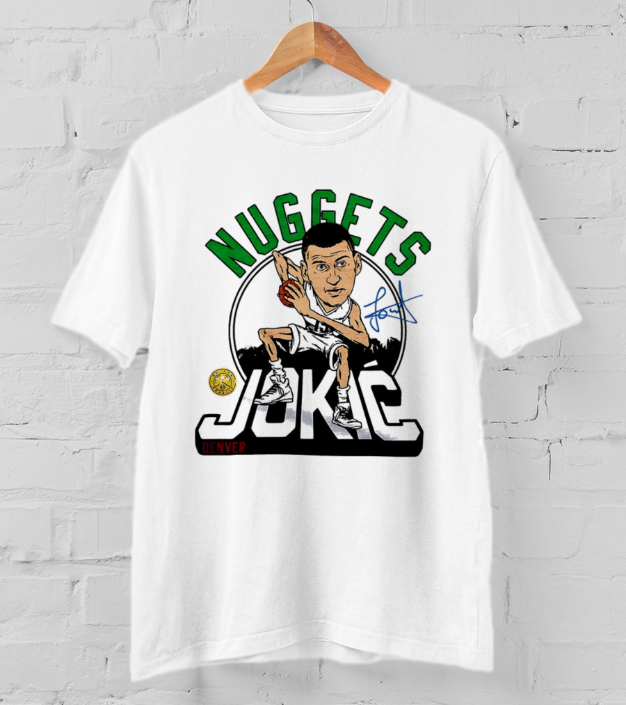 Nuggets Denver Jokic Basketball Caricature T-Shirt