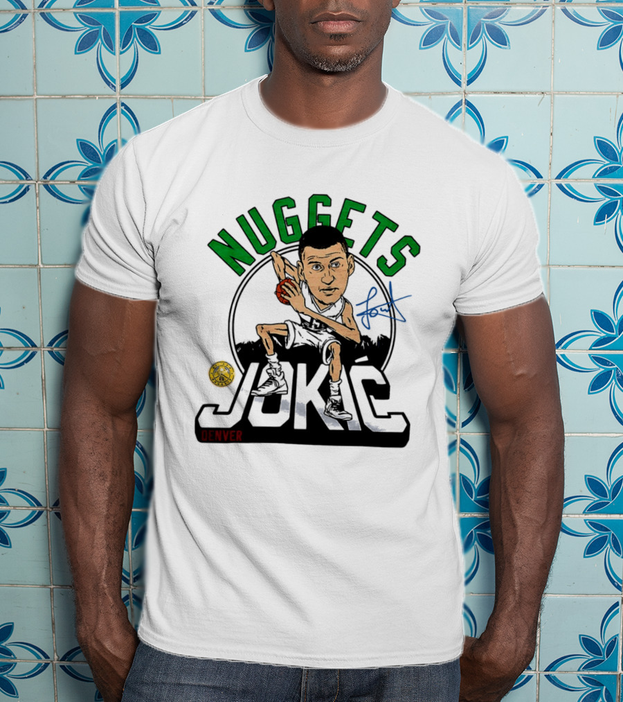 Nuggets Denver Jokic Basketball Caricature T-Shirt