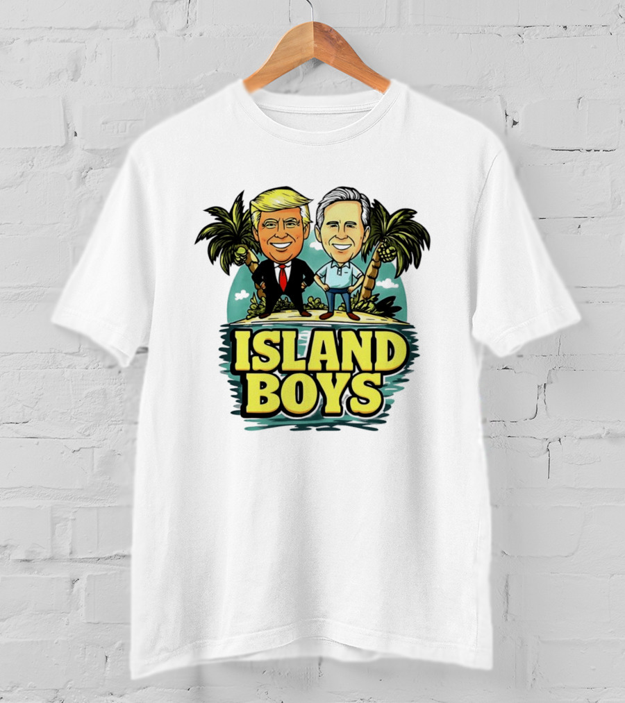 Donald Trump George W Bush Island Boys Presidents Palm Trees T-Shirt