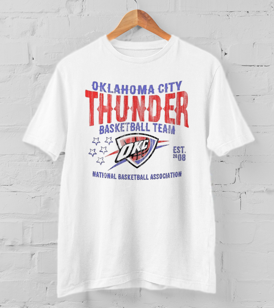 Oklahoma City Thunder Basketball Team National Basketball Association Est 2008 OKC T-Shirt