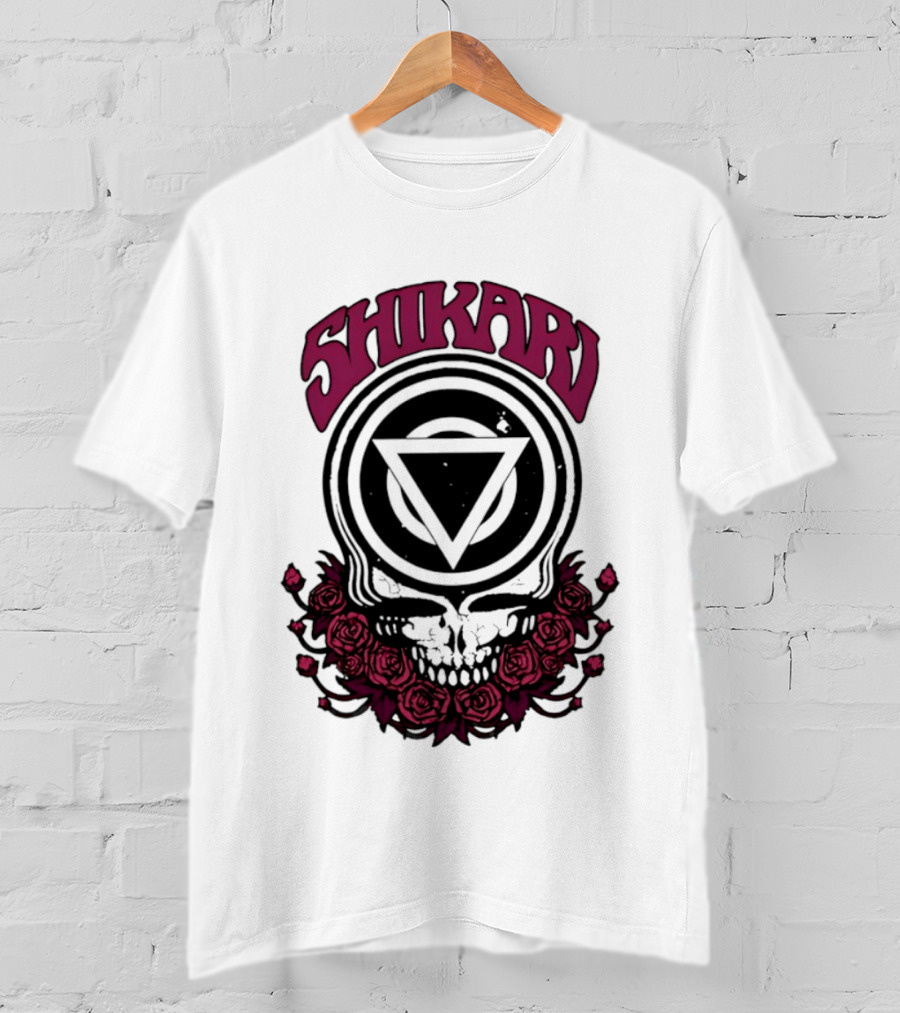 Shikari Triangle Skull Roses T-Shirt