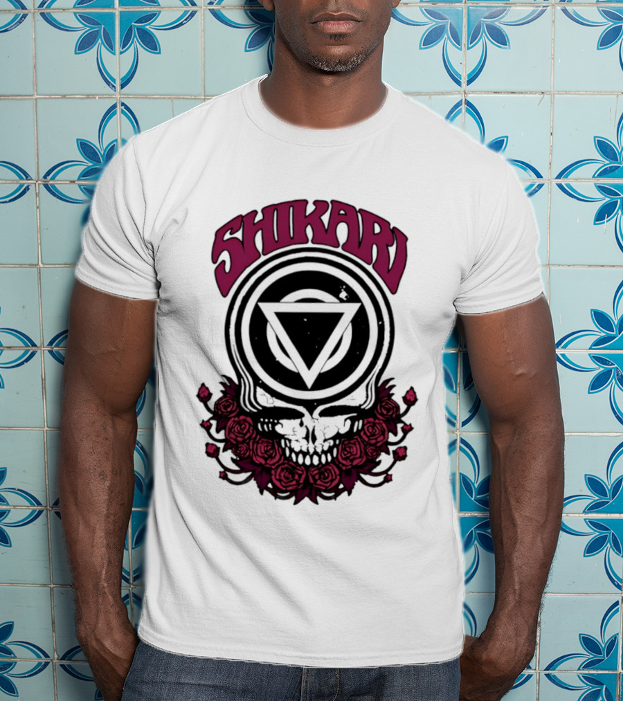Shikari Triangle Skull Roses T-Shirt