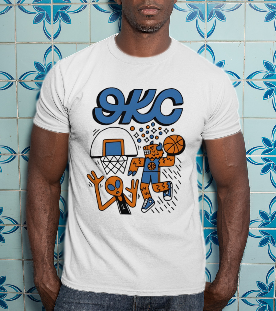 OKC Thunder Rumble Dunk Basketball T-Shirt