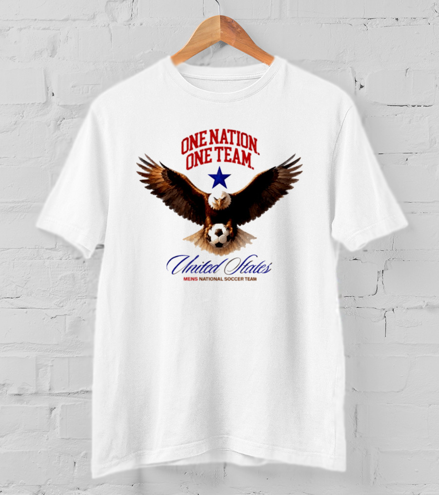 One Nation One Team United States National Soccer Team Eagle Soccer Ball T-Shirt