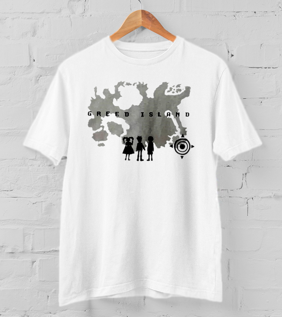 Hunter X Hunter Greed Island Characters Map And Compass T-Shirt