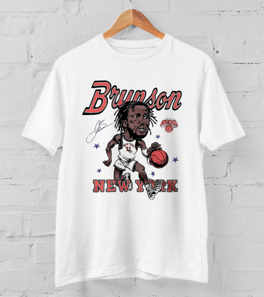 Brunson New York Knicks Basketball Caricature 2026 T-Shirt