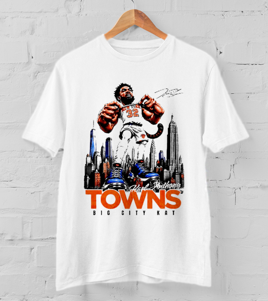 Karl Anthony Towns Big City Kat New York Knicks 32 T-Shirt
