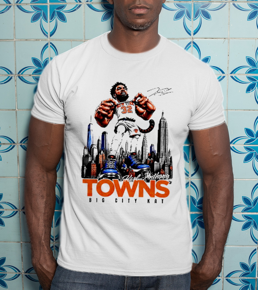 Karl Anthony Towns Big City Kat New York Knicks 32 T-Shirt