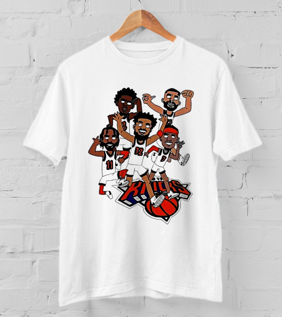 Premiun New York Knicks Future Champs 2026 NBA Cartoon Players T-Shirt