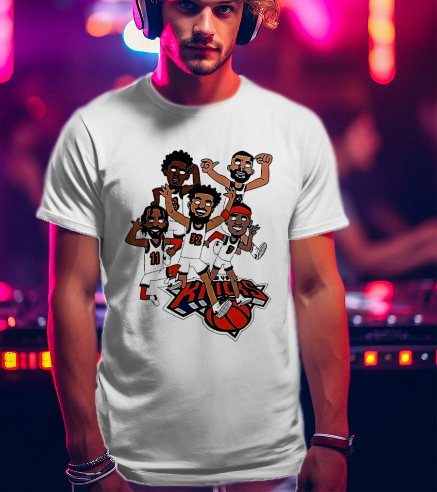 Premiun New York Knicks Future Champs 2026 NBA Cartoon Players T-Shirt