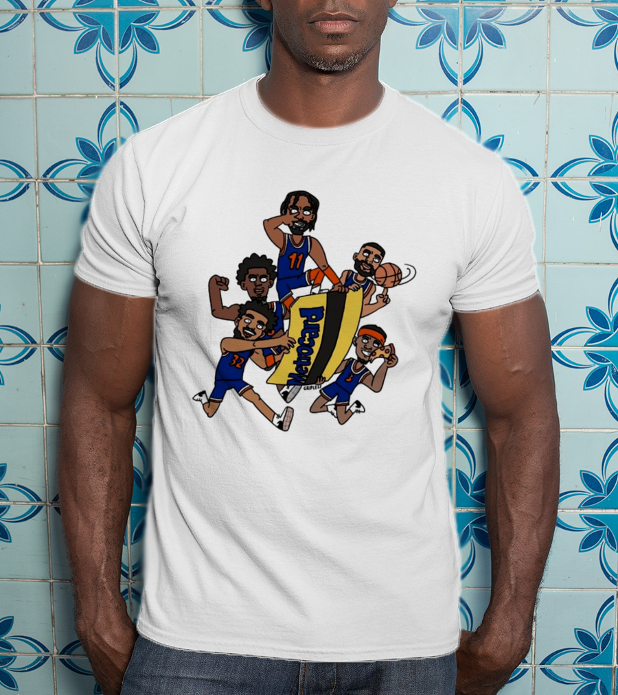 New York Basketball Team Subway Characters With Metocard T-Shirt