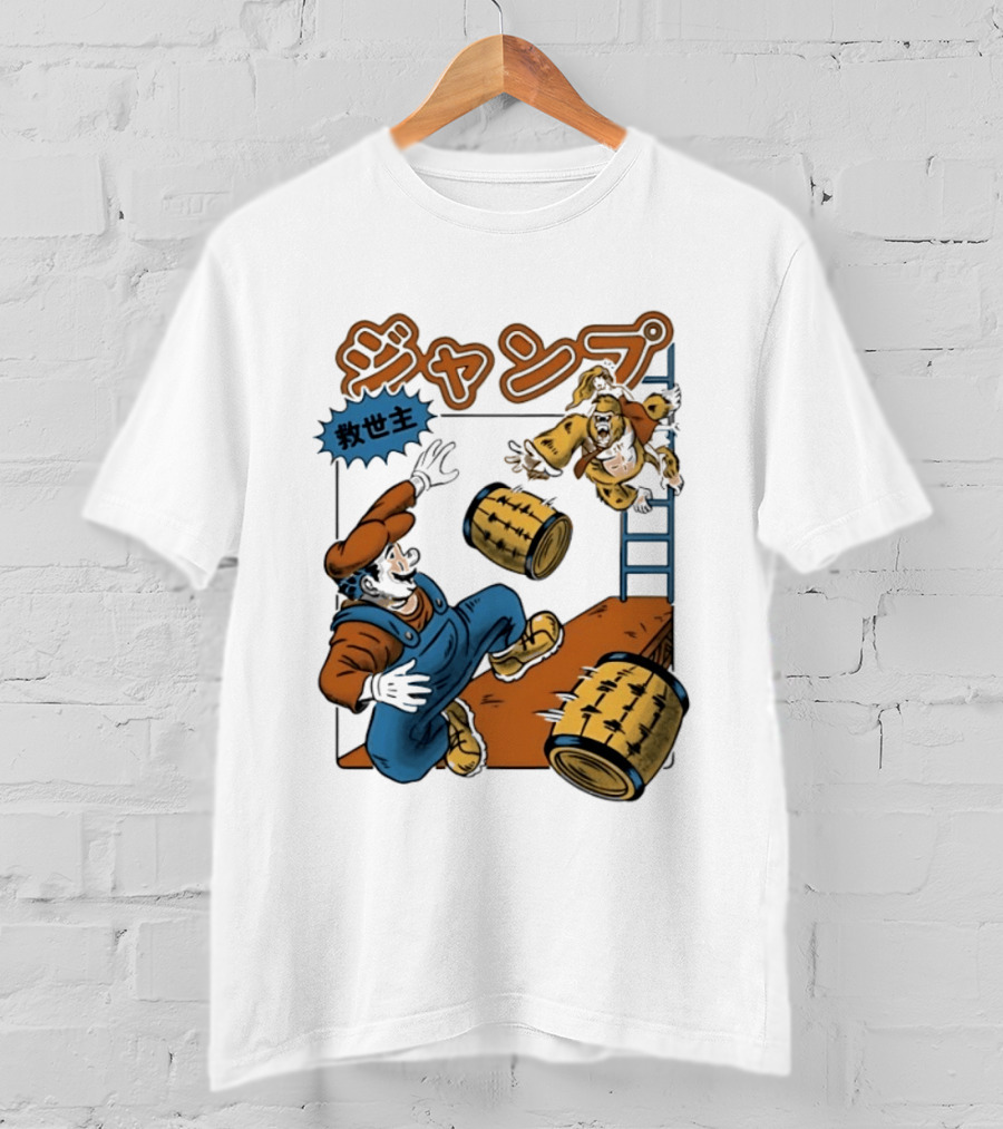Mario Vs Donkey Kong Jumping Savior T-Shirt