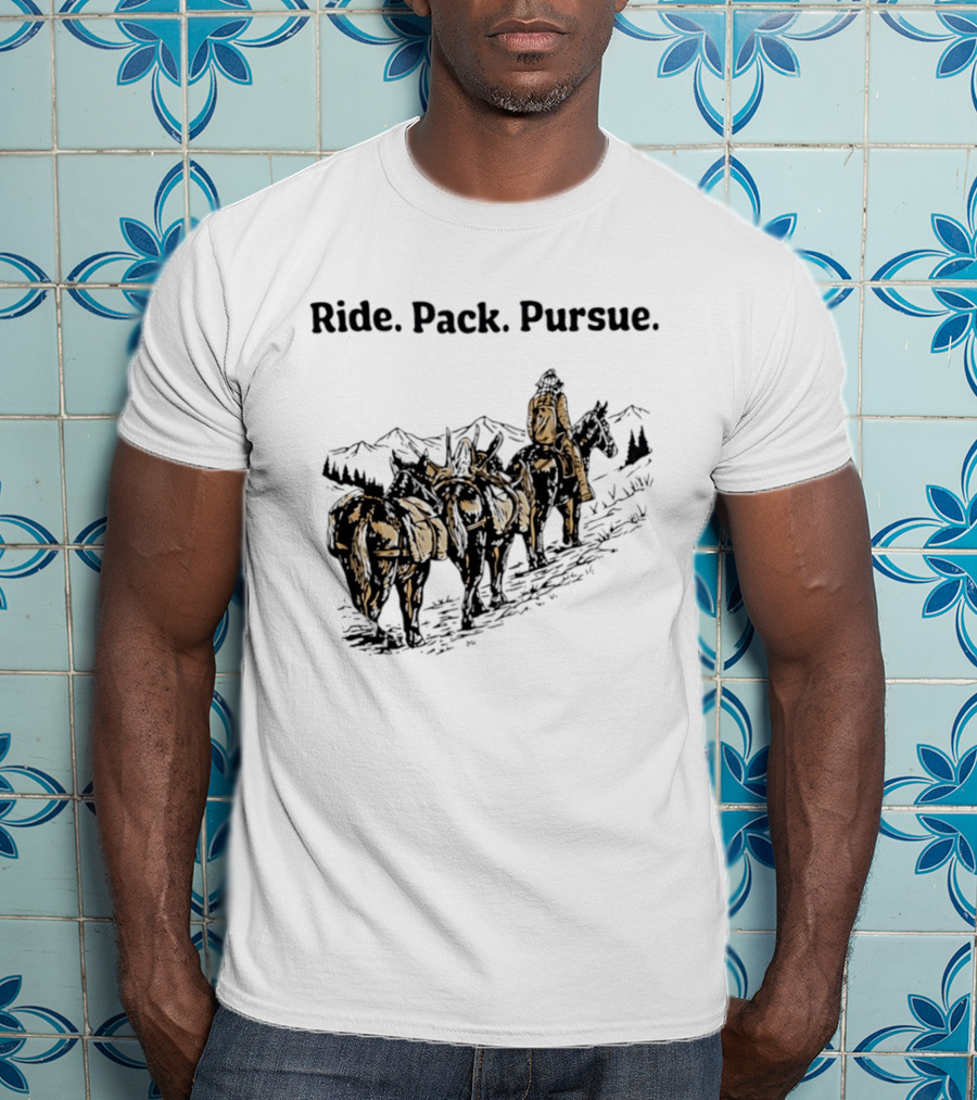 Mountain Wilderness Backcountry Ride Pack Pursue Mules Expedition Journey T-Shirt