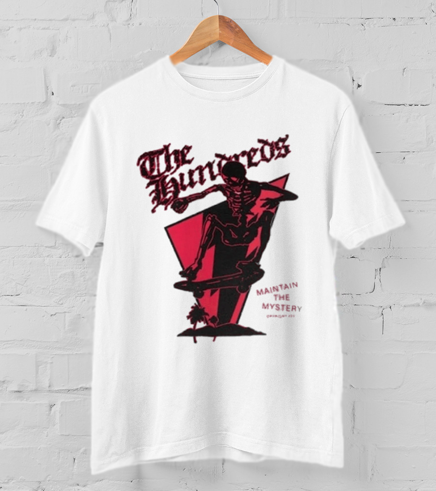 The Hundreds Skeleton Skateboarding Maintain The Mystery T-Shirt