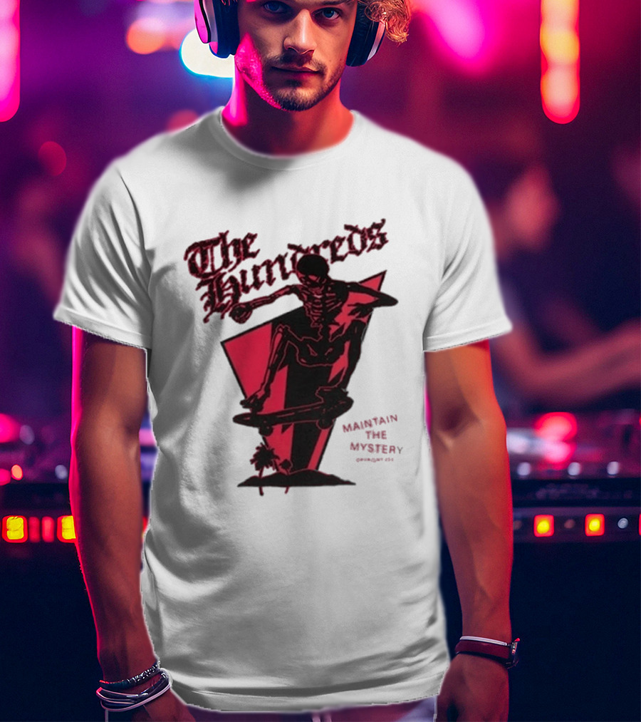 The Hundreds Skeleton Skateboarding Maintain The Mystery T-Shirt
