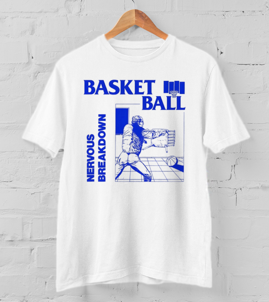 Basketball Nervous Breakdown Game Room Scene T-Shirt