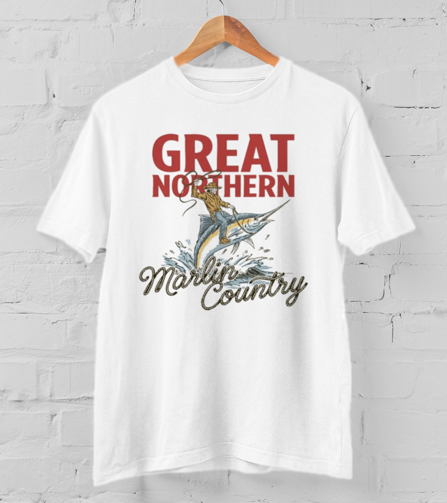 Great Northern Cowboy Riding Marlin Country Adventure T-Shirt