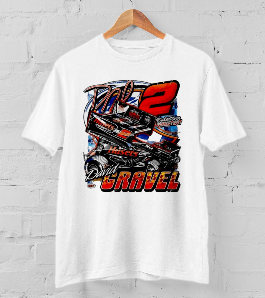 David Gravel Big Game Motorsports Sprint Car 2 Watertown Connecticut Huset's Speedway NOS T-Shirt
