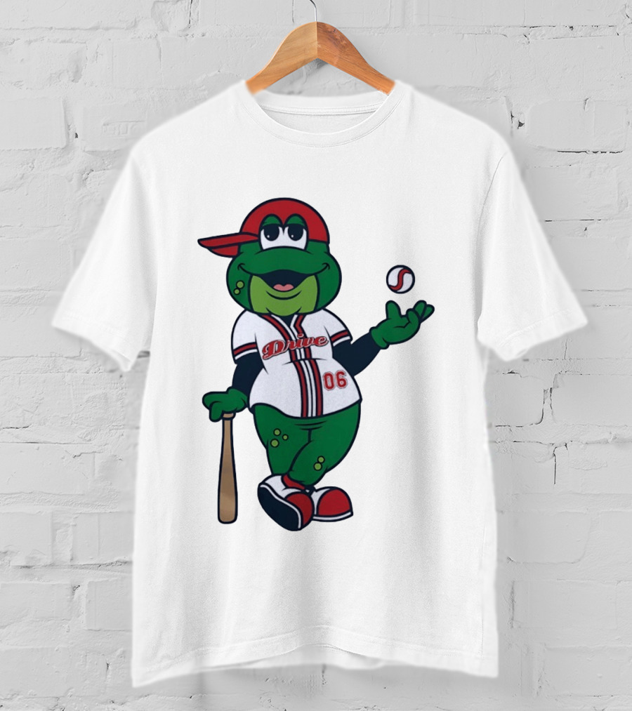 Greenville Drive Reedy Rip'it Frog Baseball Mascot 06 T-Shirt