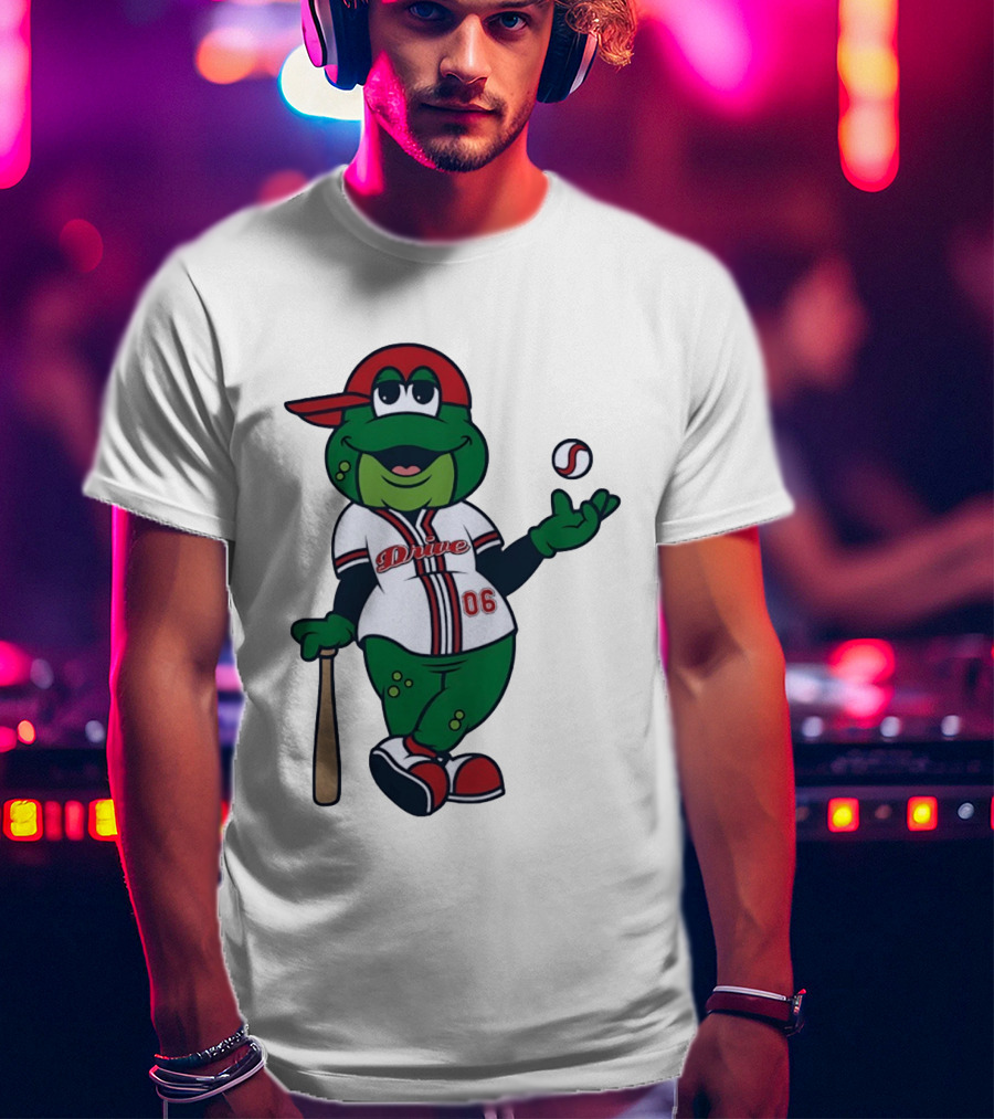 Greenville Drive Reedy Rip'it Frog Baseball Mascot 06 T-Shirt