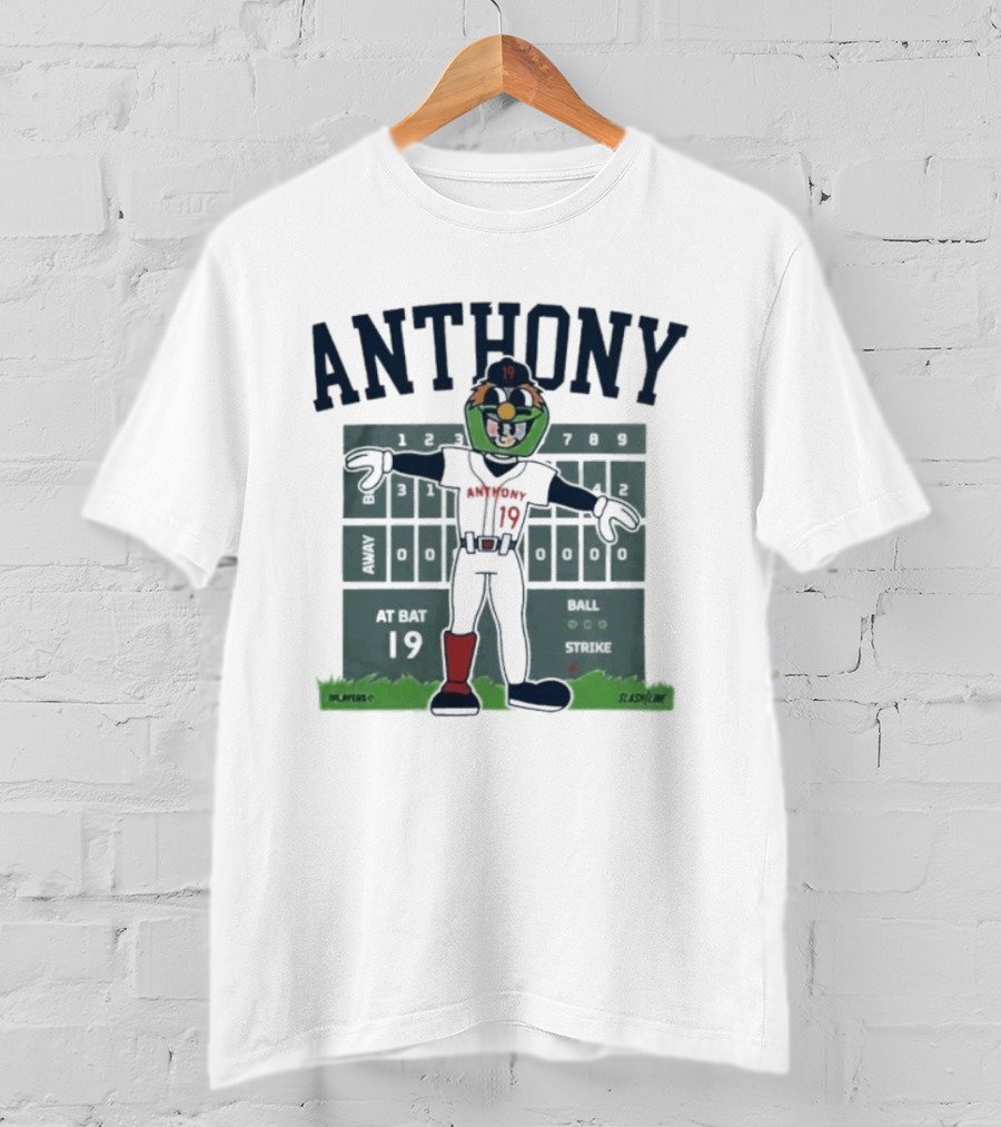 Anthony Cartoon Scoreboard Players Boston Baseball 19 T-Shirt