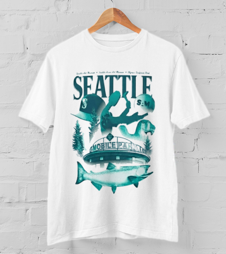 Seattle Mariners SAM Museum Olympic Sculpture Park Salmon T-Shirt
