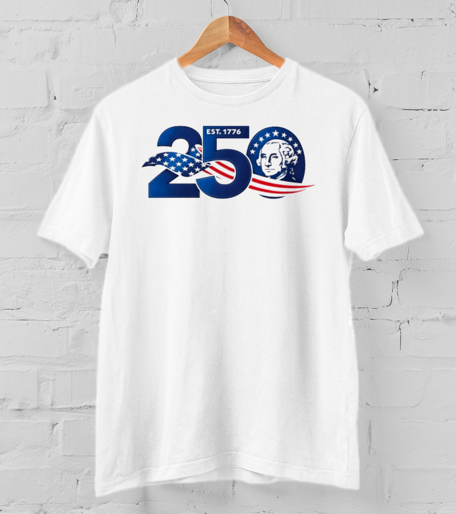 George Washington 250th Anniversary EST 1776 USA Patriot T-Shirt