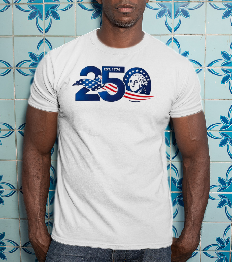 George Washington 250th Anniversary EST 1776 USA Patriot T-Shirt