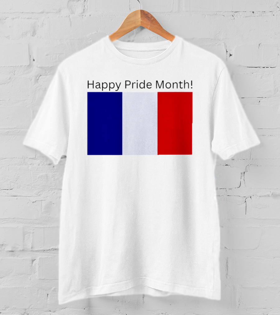 Happy Pride Month France Flag Celebration T-Shirt