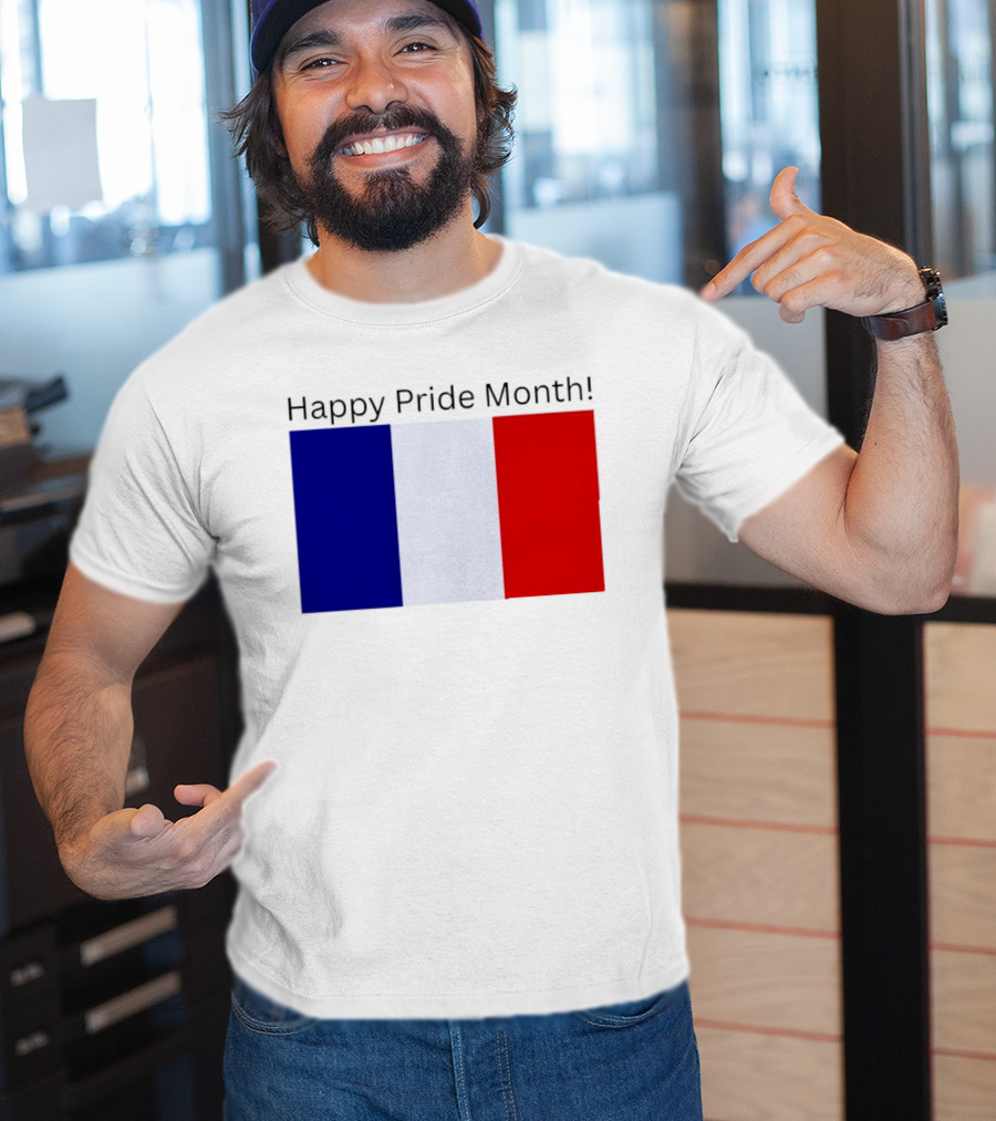 Happy Pride Month France Flag Celebration T-Shirt