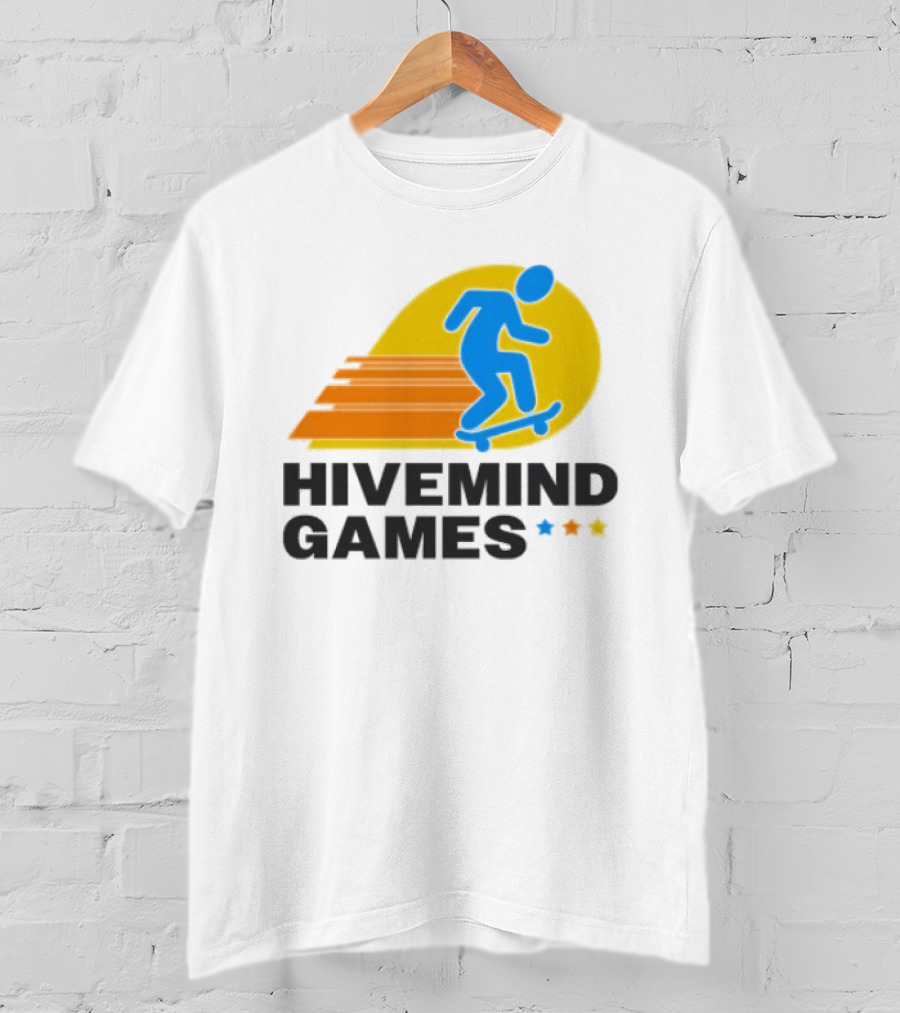 Hivemind Games Skateboarding Dynamic Motion With Shooting Stars T-Shirt