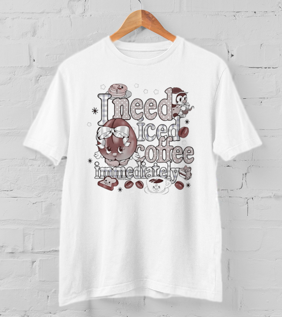 Iced Coffee Lover's Essential Starry Morning Boost T-Shirt