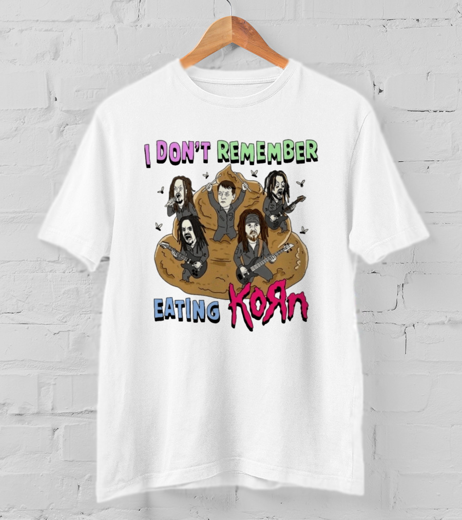 I Don't Remember Eating KoRn Band Parody Cartoon Characters T-Shirt