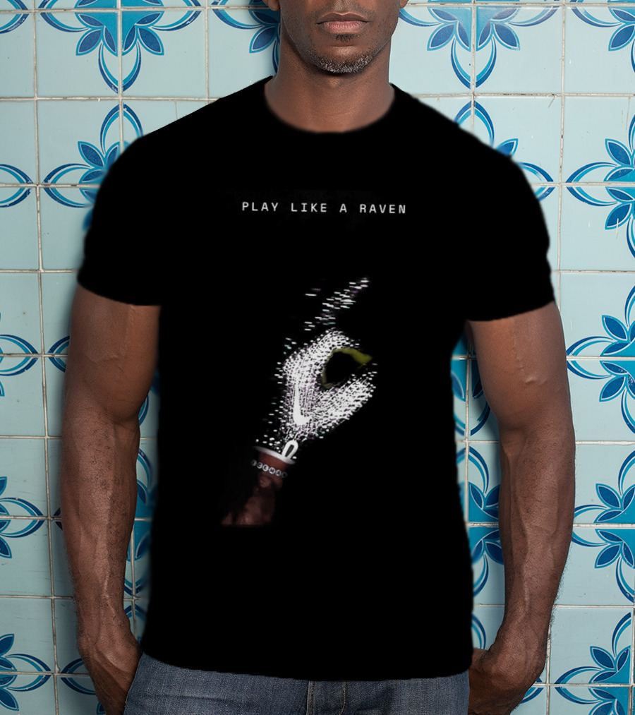 Play Like A Raven Baltimore Ravens X Drake Iceman Diamond Chain Football Collaboration T-Shirt