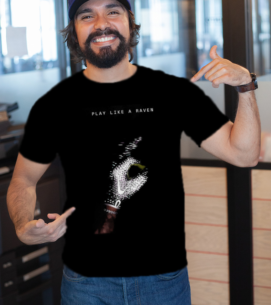 Play Like A Raven Baltimore Ravens X Drake Iceman Diamond Chain Football Collaboration T-Shirt