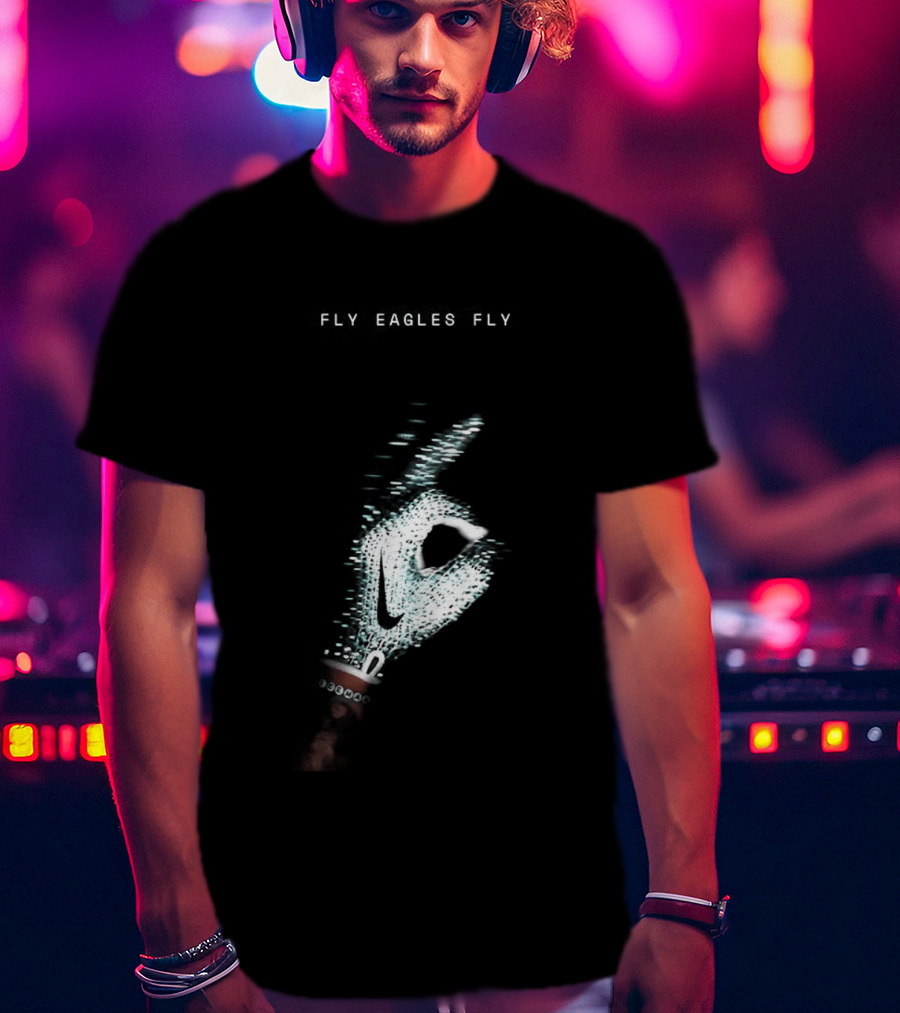 Fly Eagles Fly Philadelphia Eagles X Drake Iceman Diamond Chain Shh T-Shirt