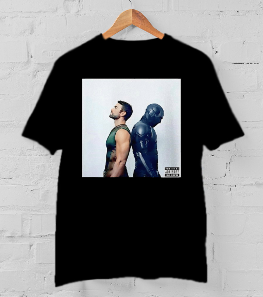 The Deep And Black Noir The Boys Parental Advisory Iconic Character Duo T-Shirt