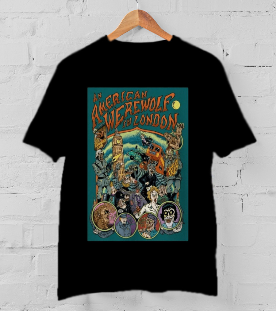 An American Werewolf In London Limited Edition With Big Ben And Classic Horror T-Shirt