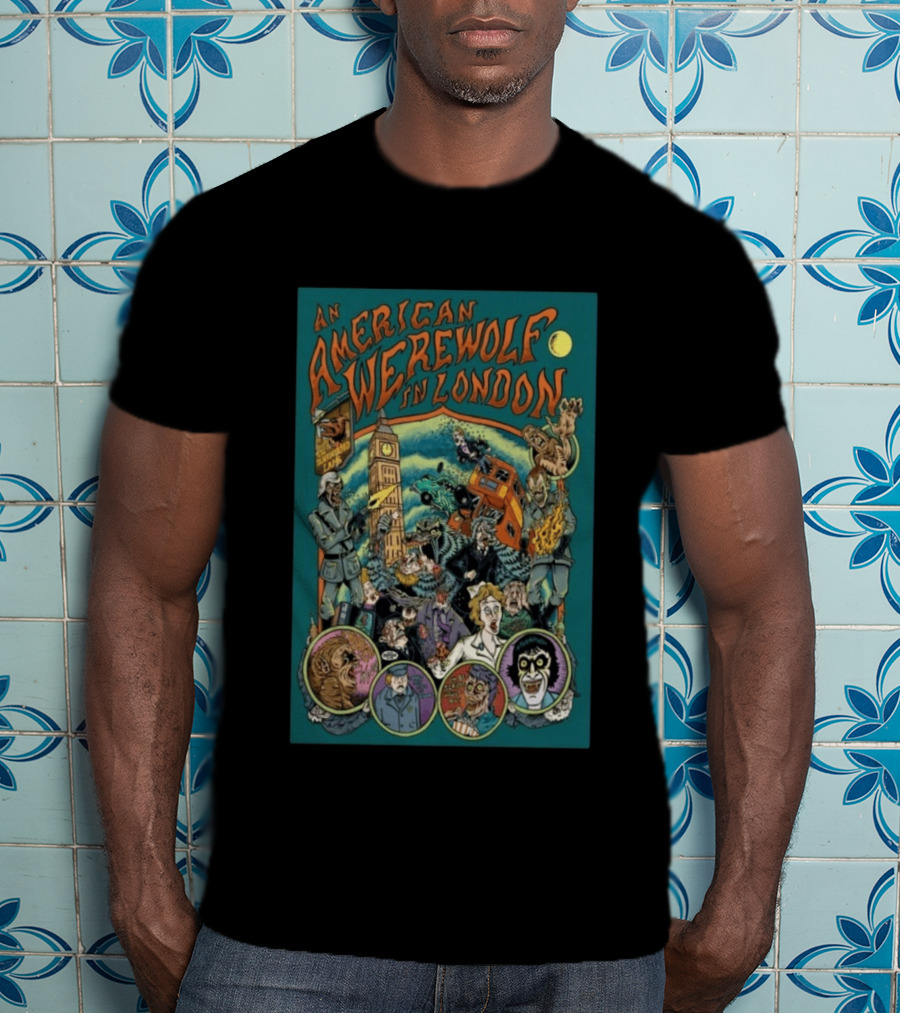 An American Werewolf In London Limited Edition With Big Ben And Classic Horror T-Shirt